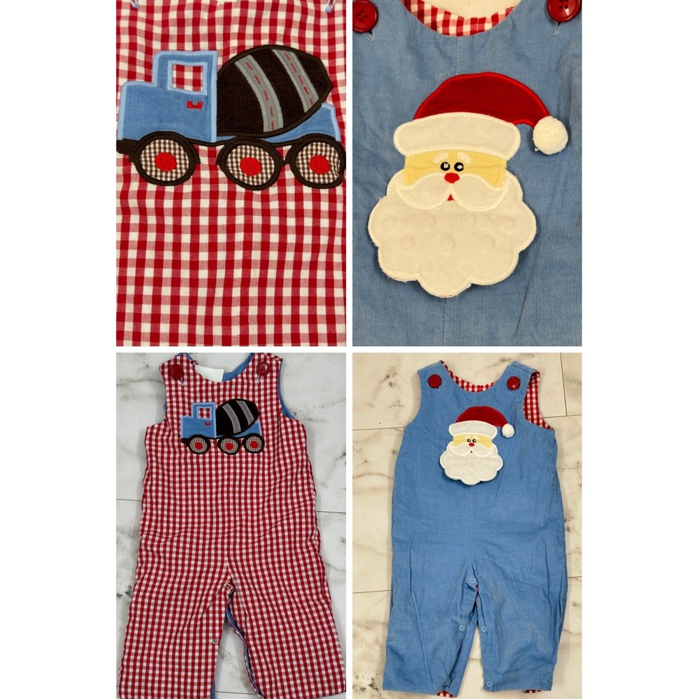 Zuccini‎ Kids Longall Reversible 9 Months Truck Santa Boutique Dressy Boys Pics